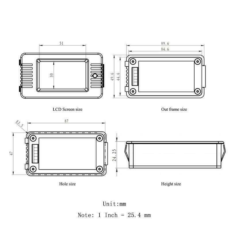 Battery Monitor Meter Multifunction Current Power Monitor