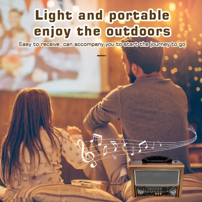 Retro Radio & Wireless Speaker - AM/FM/SW with TWS Wireless 5.0