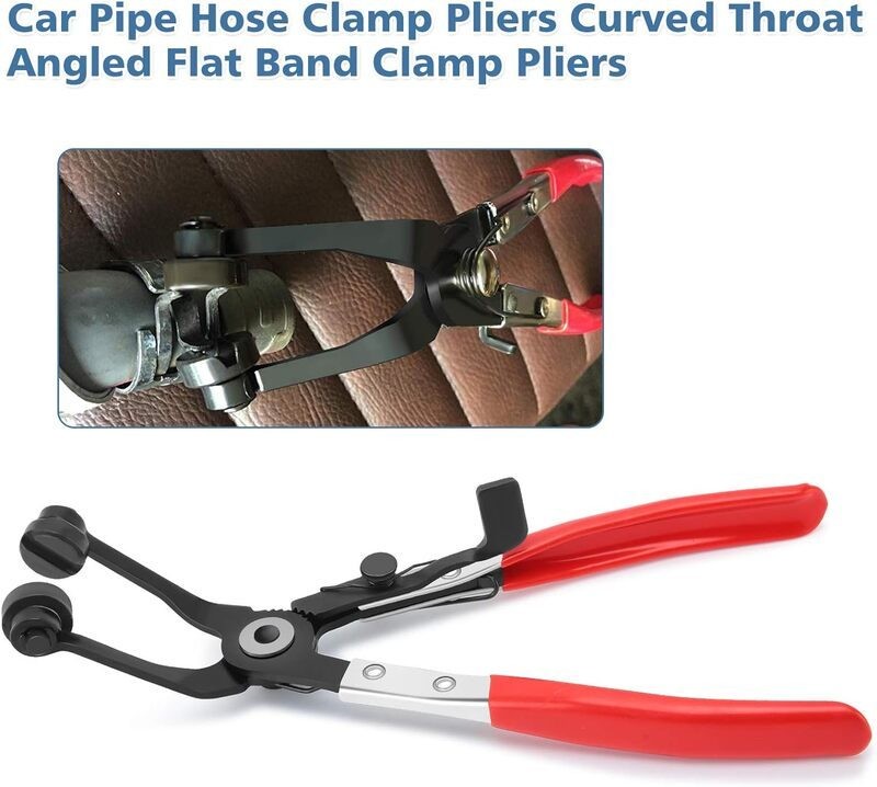 9pcs Flexible Hose Clamp Clip Pliers Set Swivel Jaw Flat Angled Band