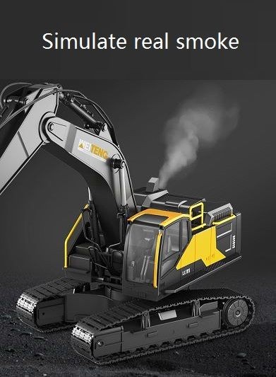 RC excavator Digger, 2.4G, 18CH, Alloy bucket, Smoke simulation