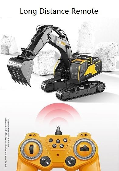 RC excavator Digger, 2.4G, 18CH, Alloy bucket, Smoke simulation