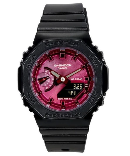 Casio G-Shock Analog Digital Resin Strap Burgundy Dial Quartz GMA-S2100RB-1A