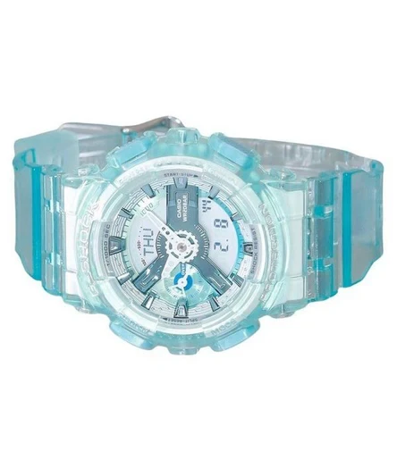 Casio G-Shock Analog Digital Translucent Light Blue Multicolor Dial Quartz GMA-S110VW-2A 200M Women's Watch