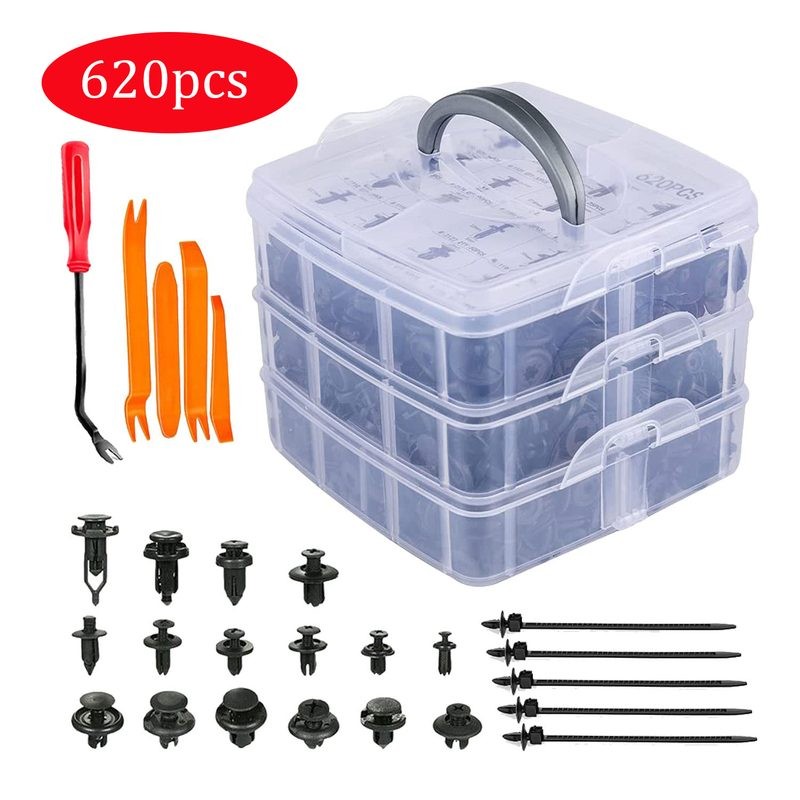 Car Push Retainer Clips Plastic Bumper Rivets Fasteners Kit