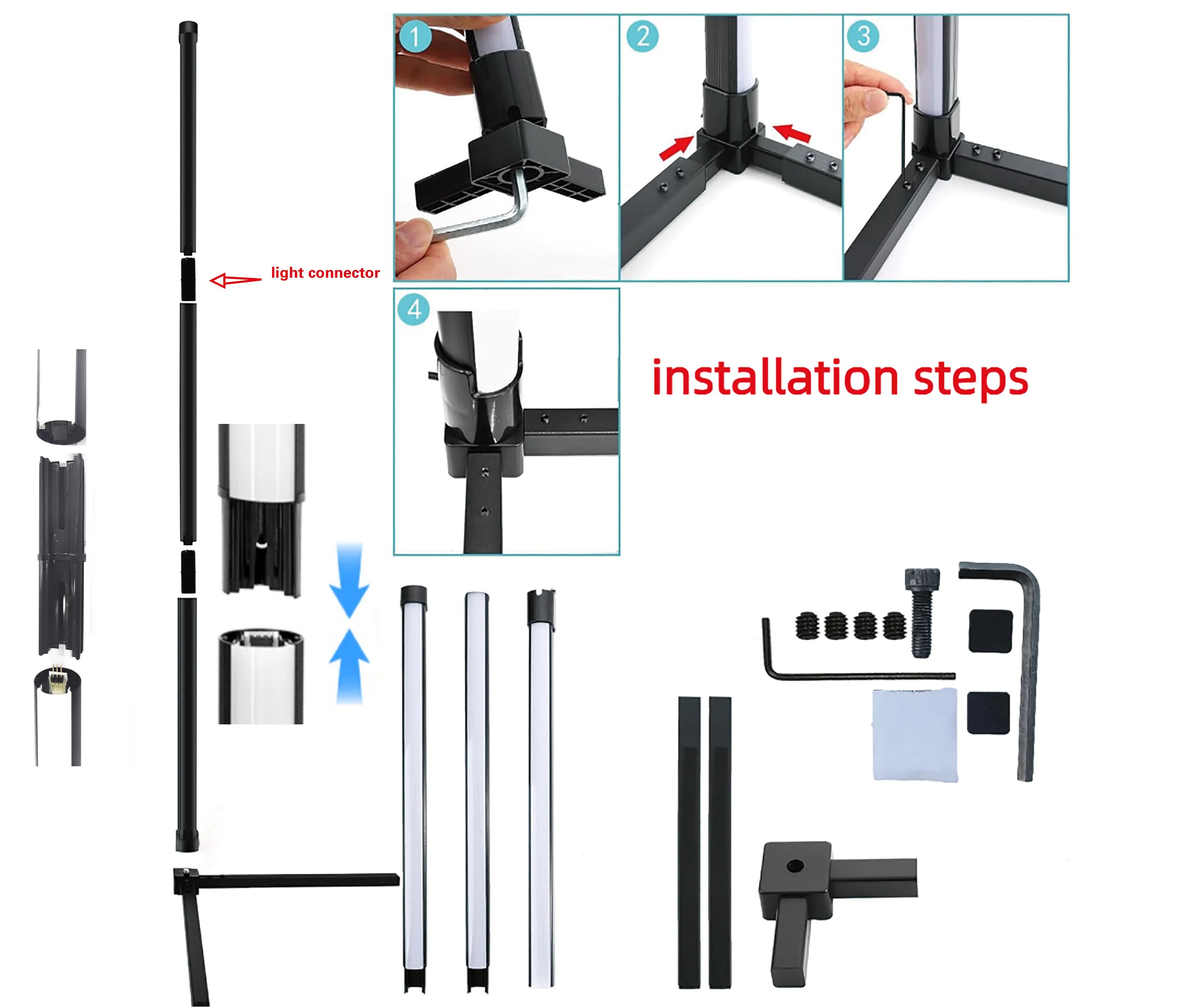 Smart RGB Dream Color Floor Lamp - Music Sync with APP & Remote Control