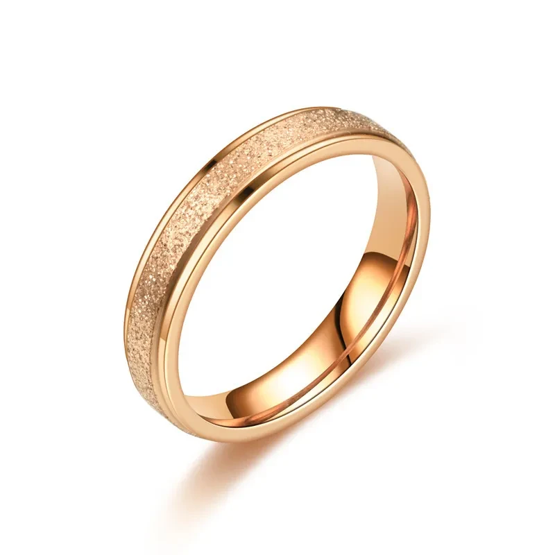 Light Luxury Starry Titanium Steel Frosted Ring