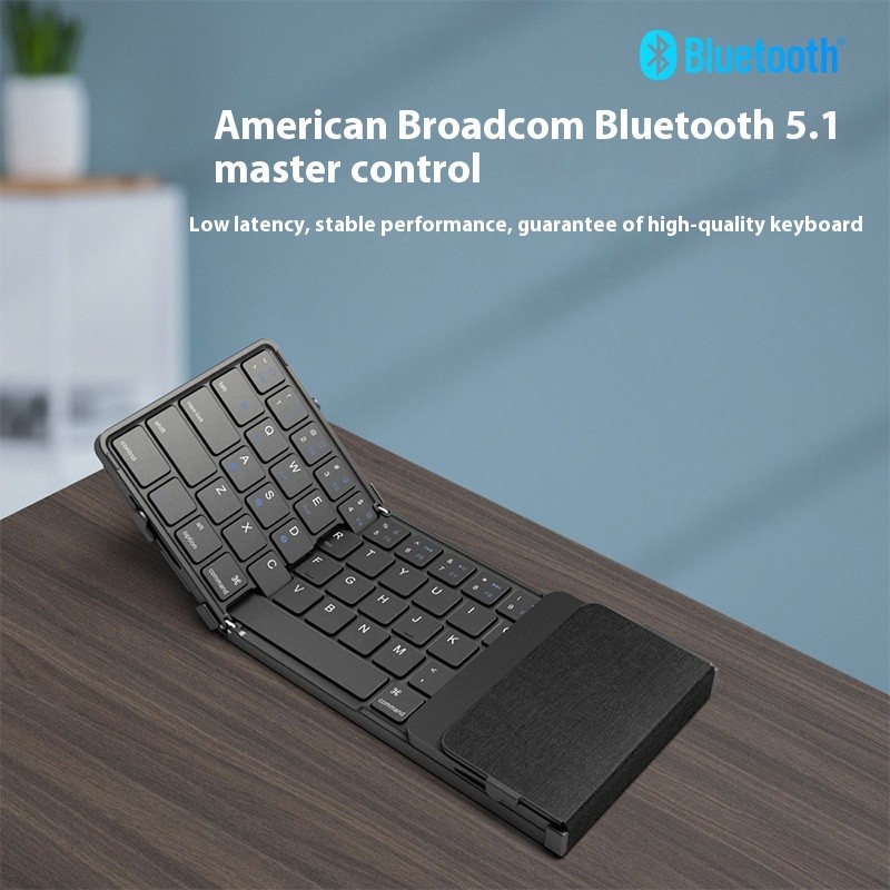 Mobile Phone Tablet Folding Bluetooth Keyboard Portable Mute