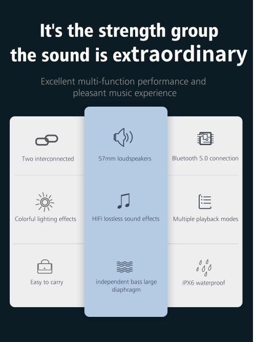 Bluetooth speaker, Zealot S53, 24 hours playing time, 20w super loud sound.