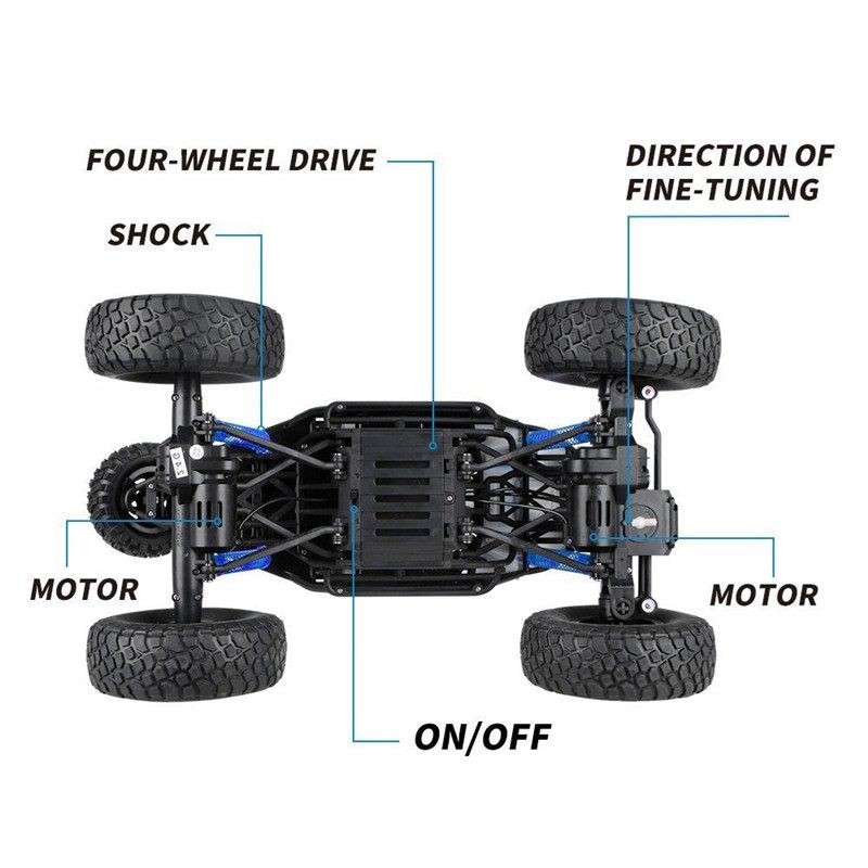 RC Car, Rechargeable, 1:10 Super Large, Off-road,High Speed, Orange