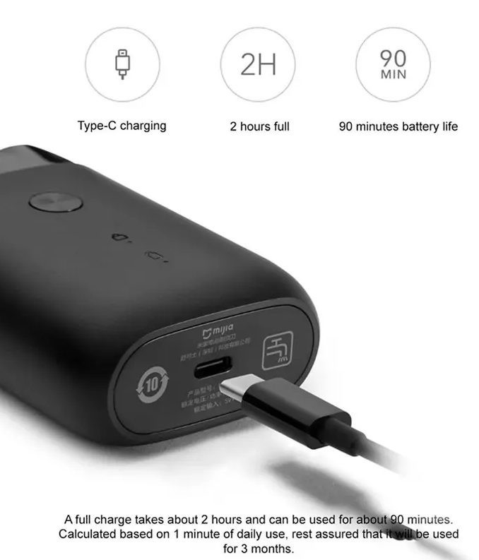 Electric Shaver, Xiaomi Mijia S100 Razor with Dual Floating Shaving