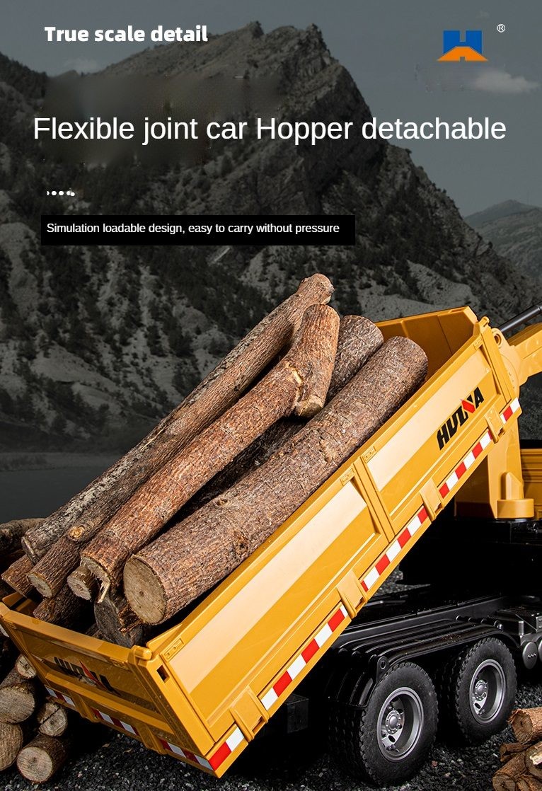 HUINA 1575 1:14 Remote Control Timber Grab Truck, 2.4GHZ.