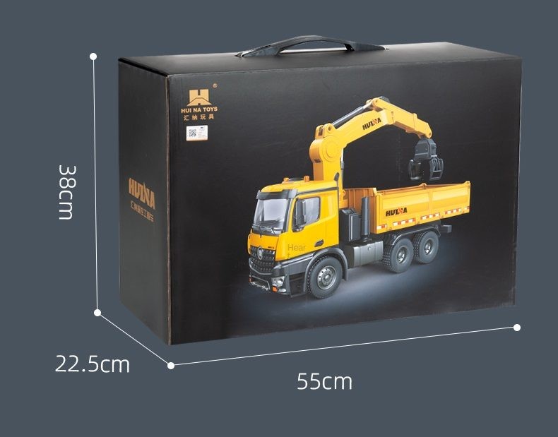 HUINA 1575 1:14 Remote Control Timber Grab Truck, 2.4GHZ.