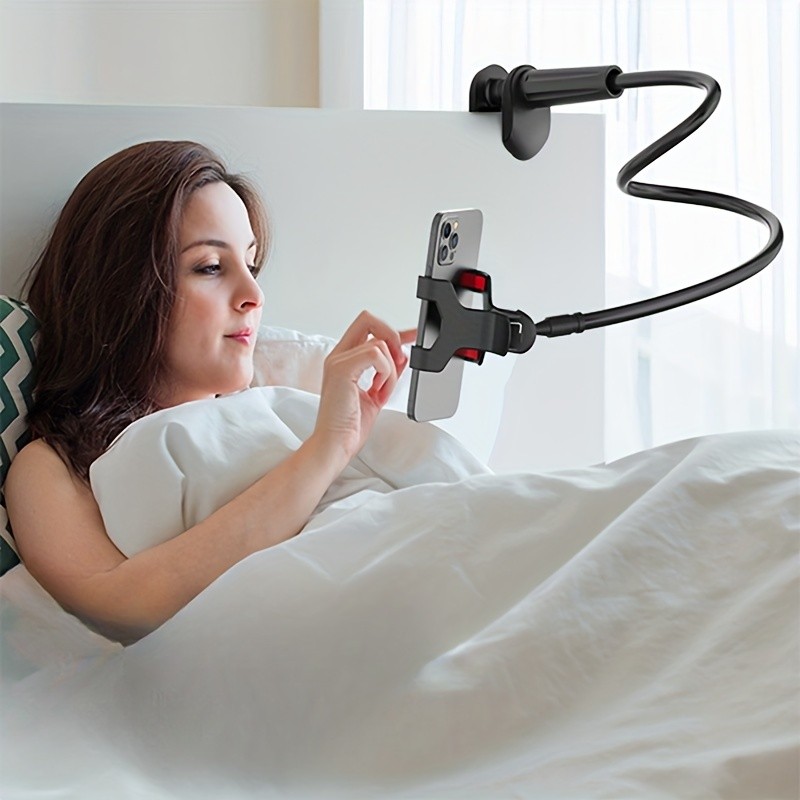 Flexible Long Arm Gooseneck Mobile Phone Clamp Bracket - Lazy Bedside Desktop Holder