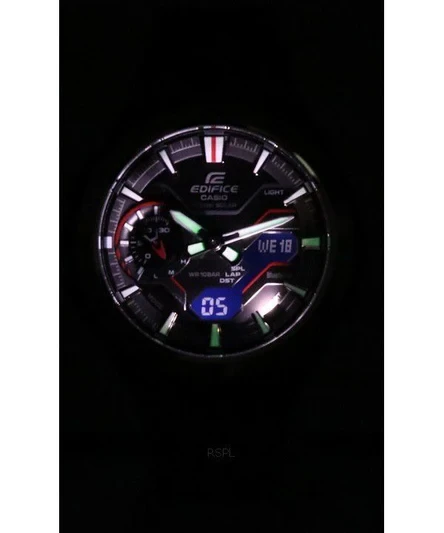 Casio Edifice Windflow Mobile link Analog Digital Black Dial Solar ECB-2200P-1A 100M Mens Watch