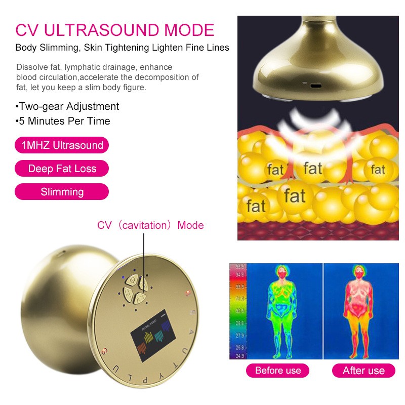 Ultrasonic Slimming Color Light Skin Rejuvenation Body Rehabilitation Instrument