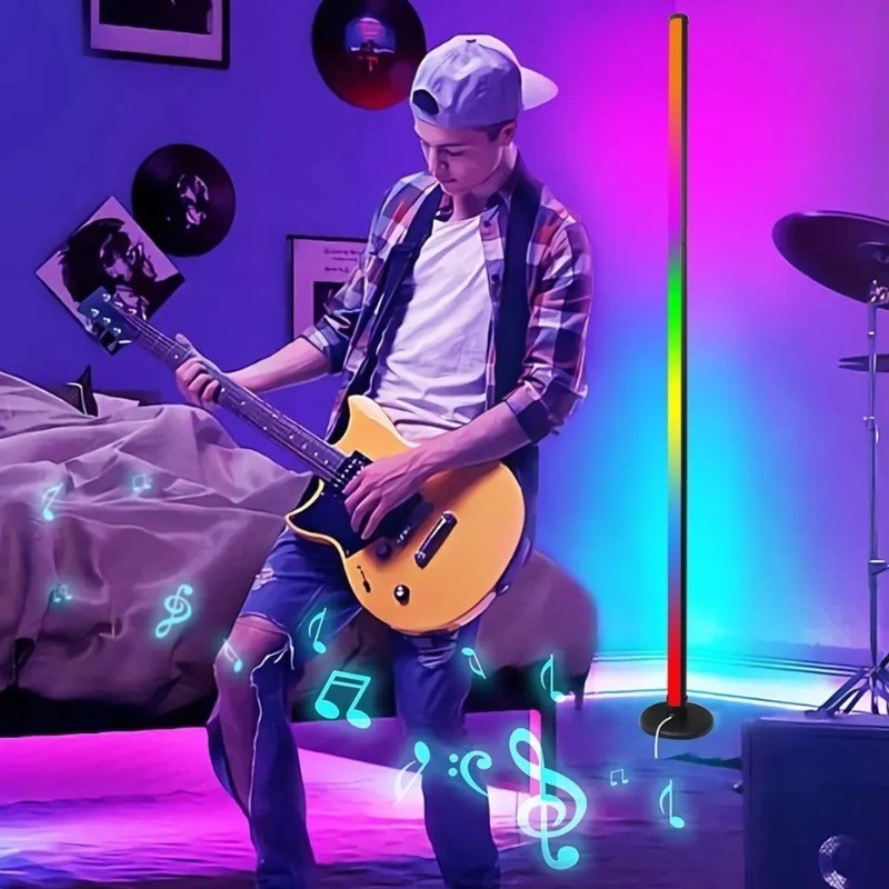 Smart RGB Floor Lamp with Music Sync - Modern Mood Lighting