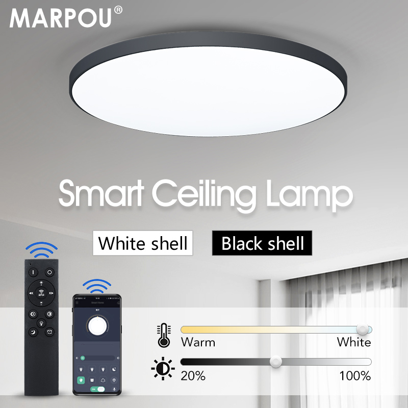 MARPOU Smart LED Ceiling Lamp - Dimmable with Remote Control