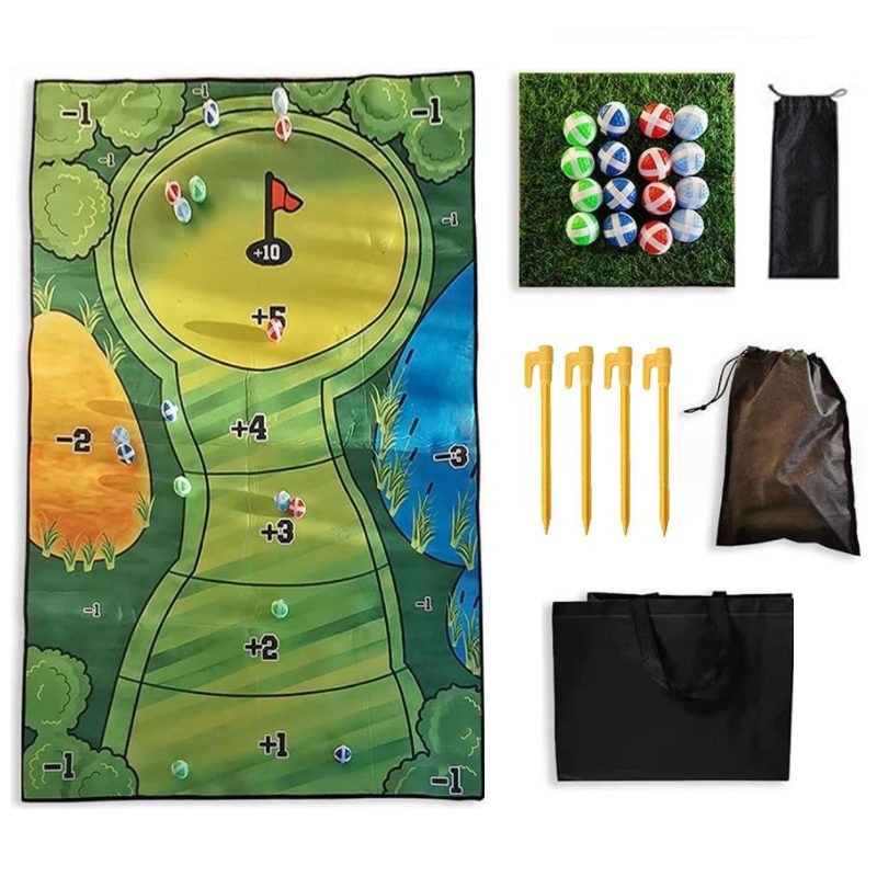 Mini Golf Game Set Golf Putting Chipping Hitting Mats Family