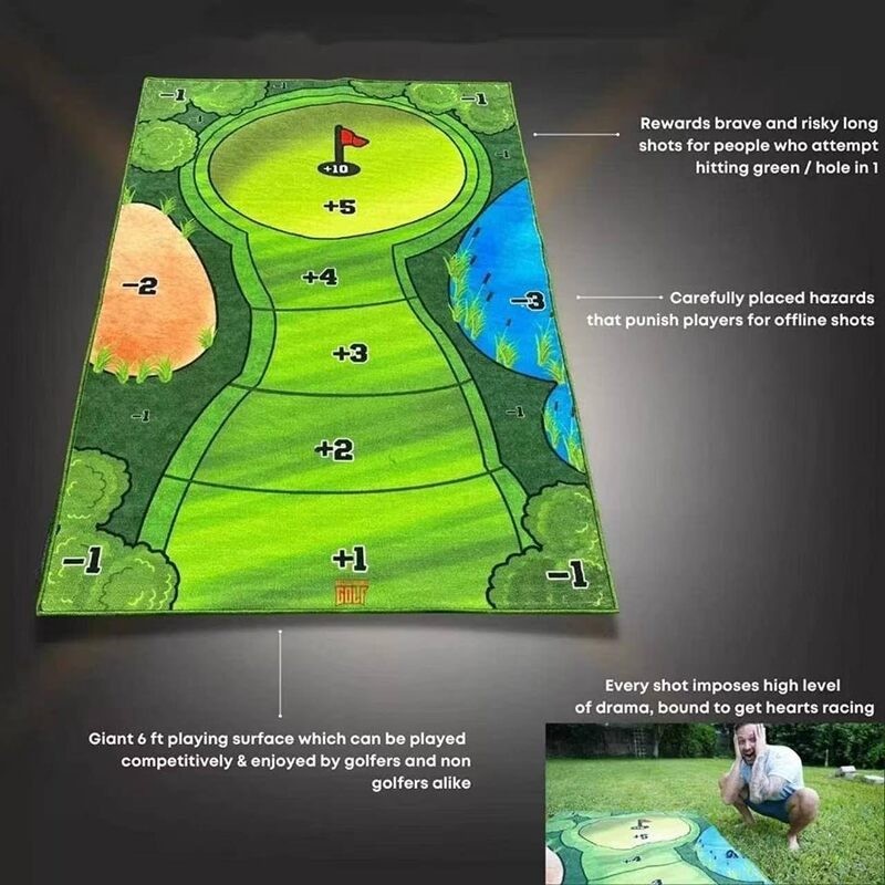Mini Golf Game Set Golf Putting Chipping Hitting Mats Family