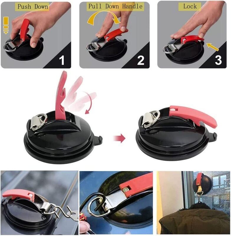 Suction Cup Anchors Camping Tarp Car Side Awning Securing Hooks