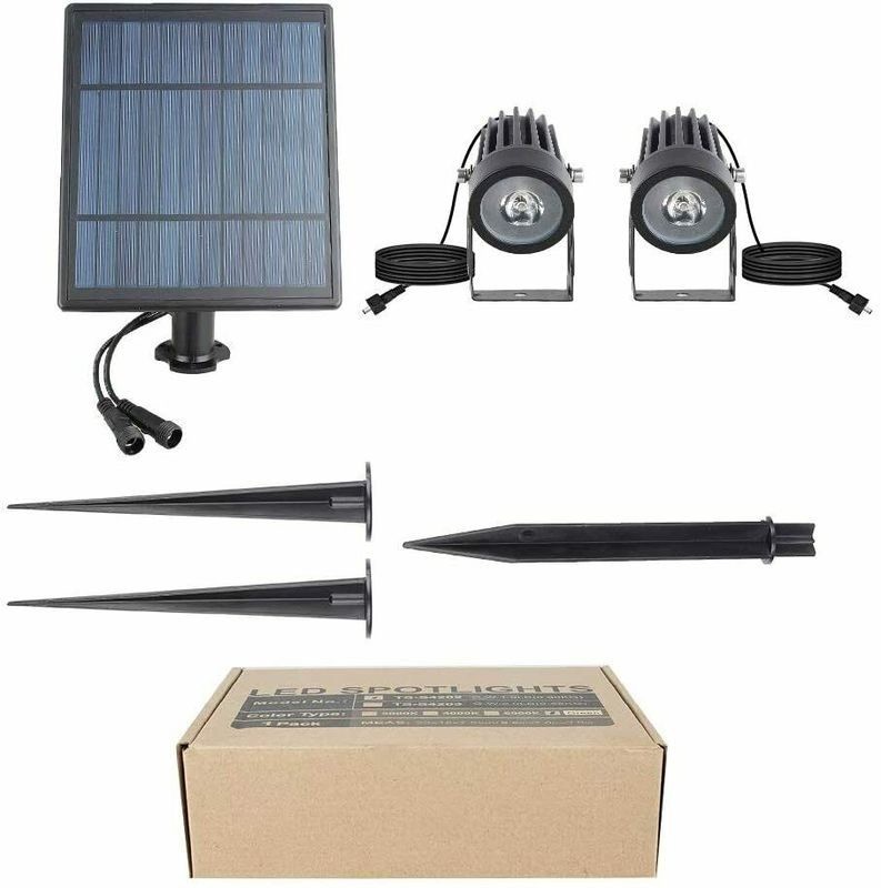 2 Heads Underwater Spotlights Outdoor RGB Garden Solar Light