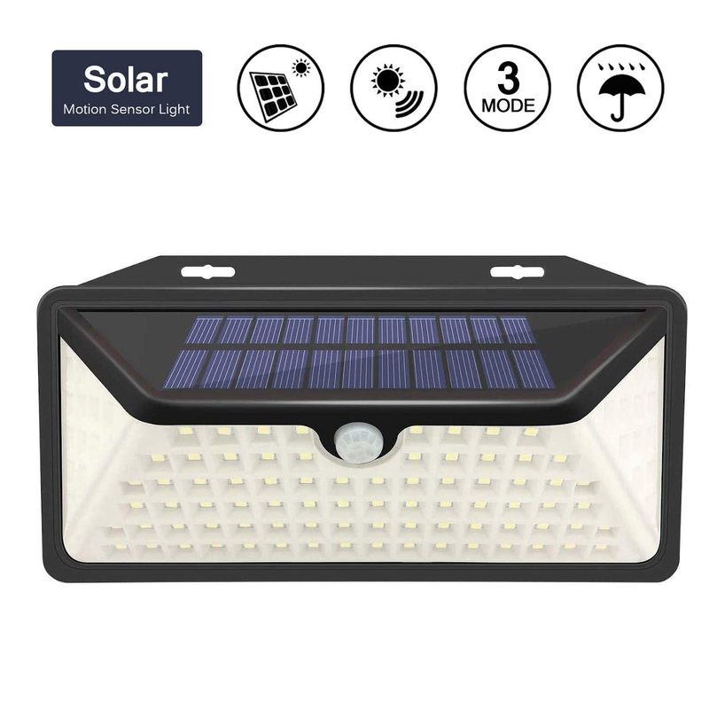 102 LED Solar Wall Lights Motion Sensor Wall Lamp