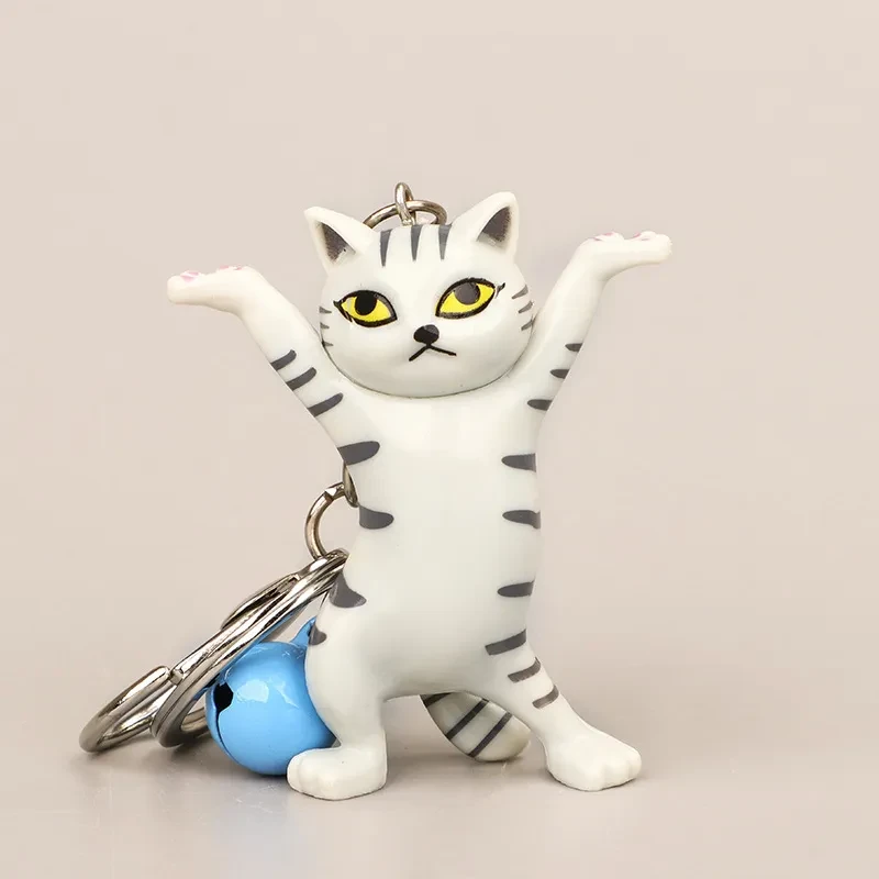 Dancing Cat Keychain Cartoon Enchanting Kitten Pendant Bag Pendant Small Gift