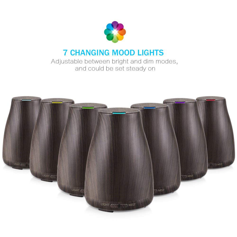 Wood Grain Aroma Diffuser Ultrasonic Humidifier