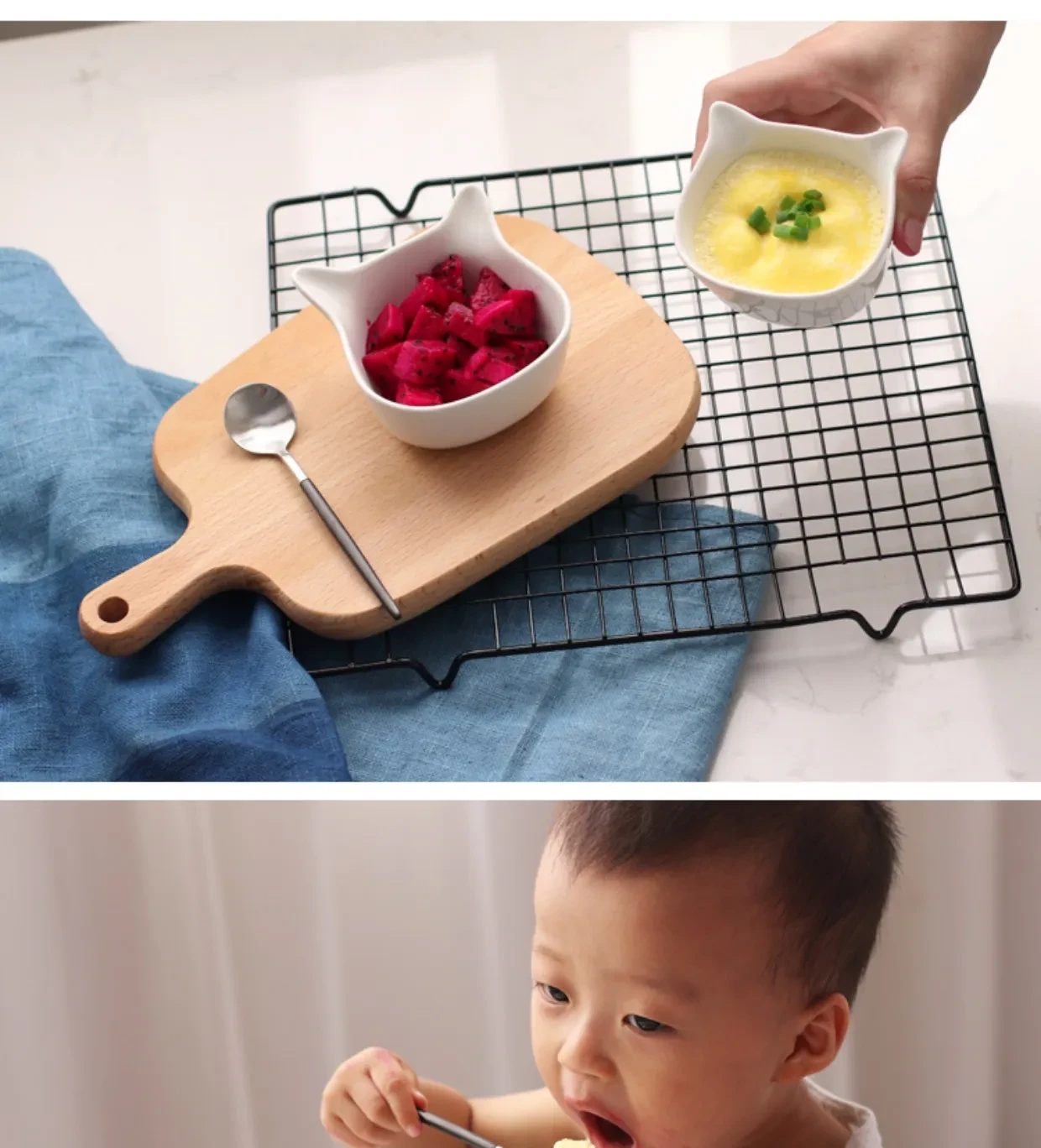 High Temperature Resistant Baking Supplement Type Cartoon Ceramic Small Bowl Flavor Dish