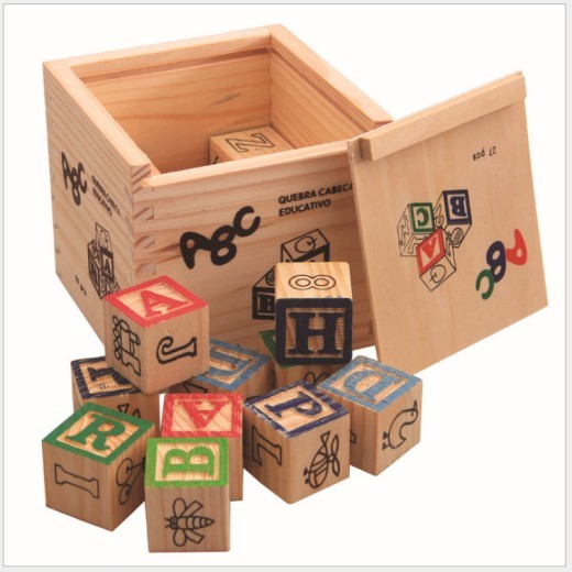 27 Children's Printed English Letters Building Block Box