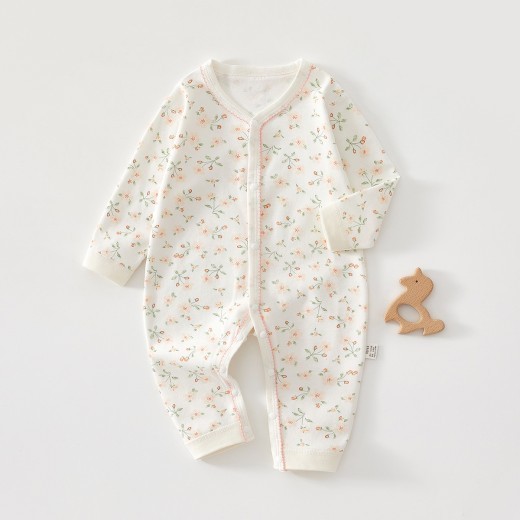 Baby's Pure Cotton Creative Simple Printed Jumpsuit