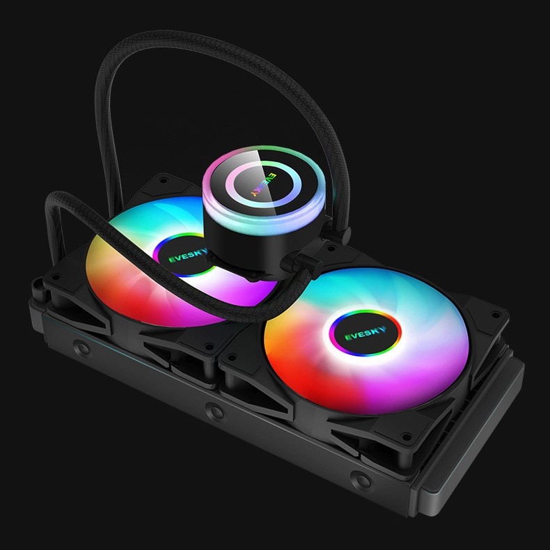 CPU Radiator Mute Colorful RGB Lamp Effect E-sports Games Fan