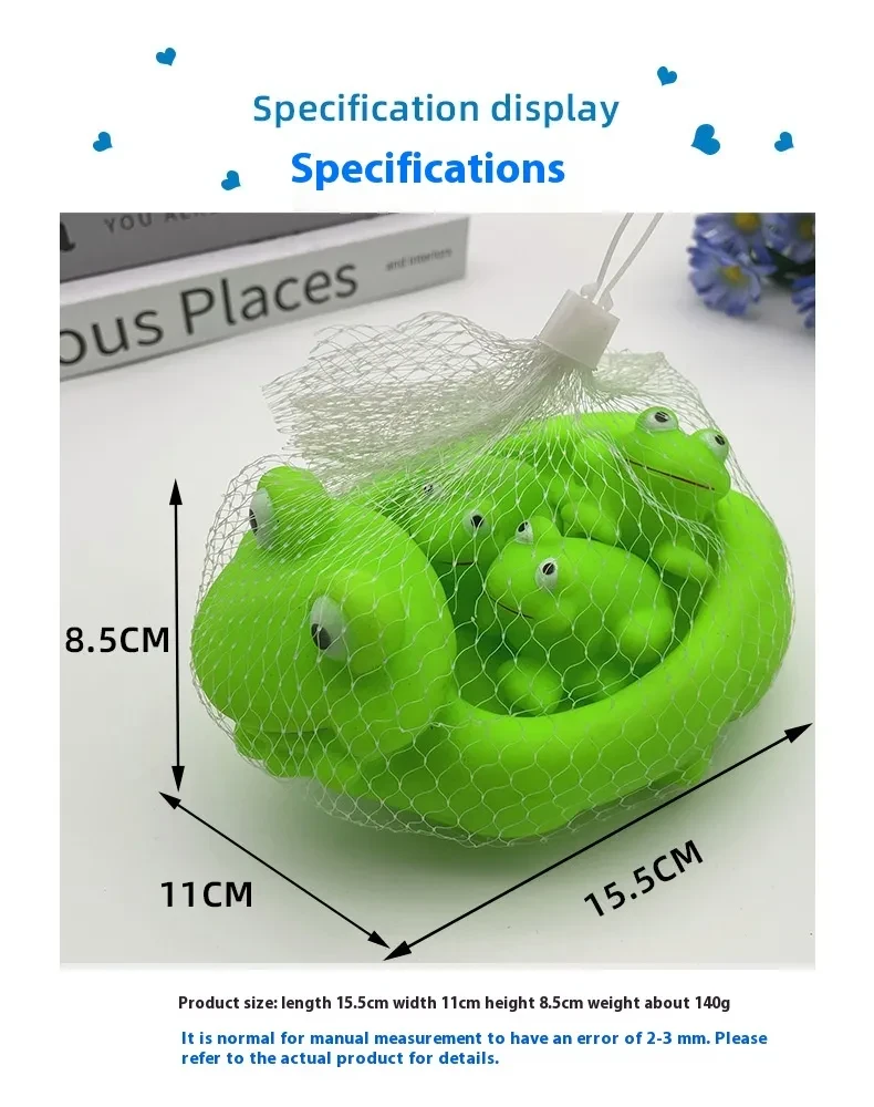 Cartoon Cute Vinyl Mother Frog Net Pocket Suit Squeezing Toy