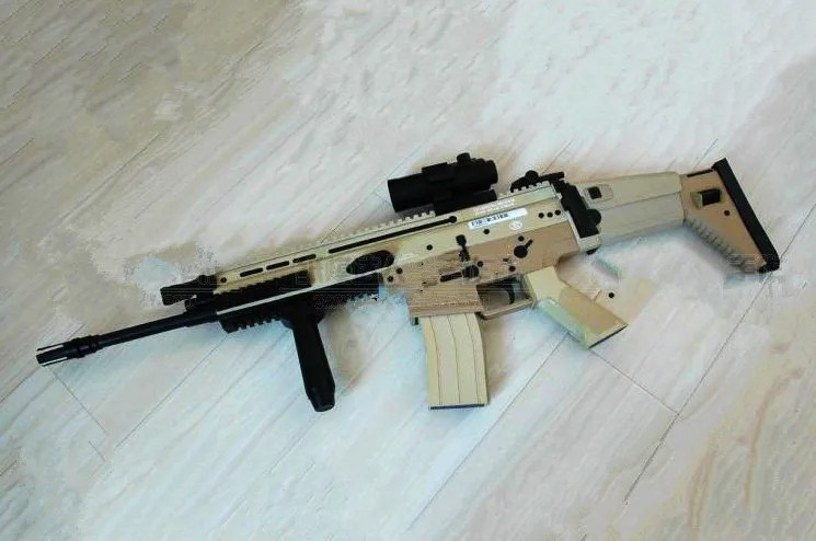 1:1 US FN SCAR-L Assault Sniper Rifle Pistol Submachine Shotgun Paper Model Kit