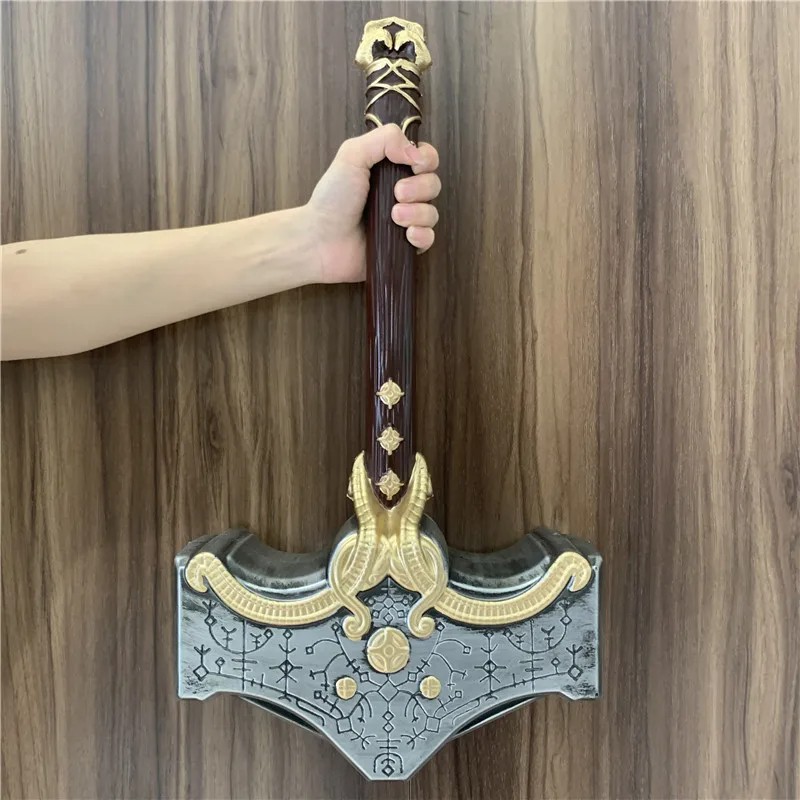 God of War 4 Cosplay Thor's Hammer Thunder Stormbreaker Flame Tomahawk Axe Prop Weapon