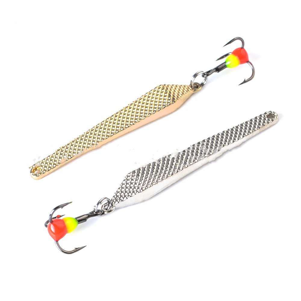 FTK Ice Fishing Road Sub Hard Glitter Metal Spinning False Bait