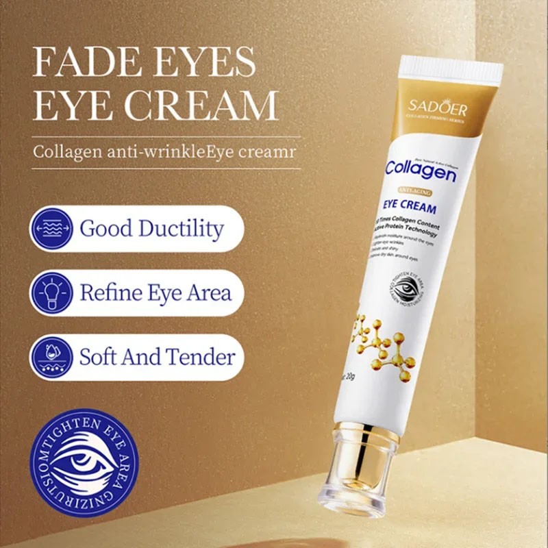 Instant Eye Bag Removal Cream - Collagen Anti-Wrinkle, Firming, Brighten Eye Care