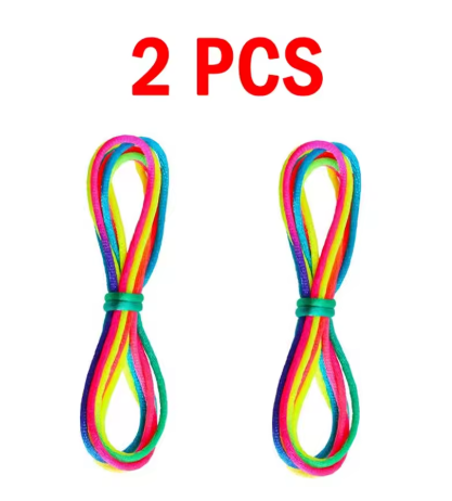 Rainbow Color Cradle String Finger Games Classic Rope Thread Toy Ropes Hand String Puzzle Game Create Toy Supplies