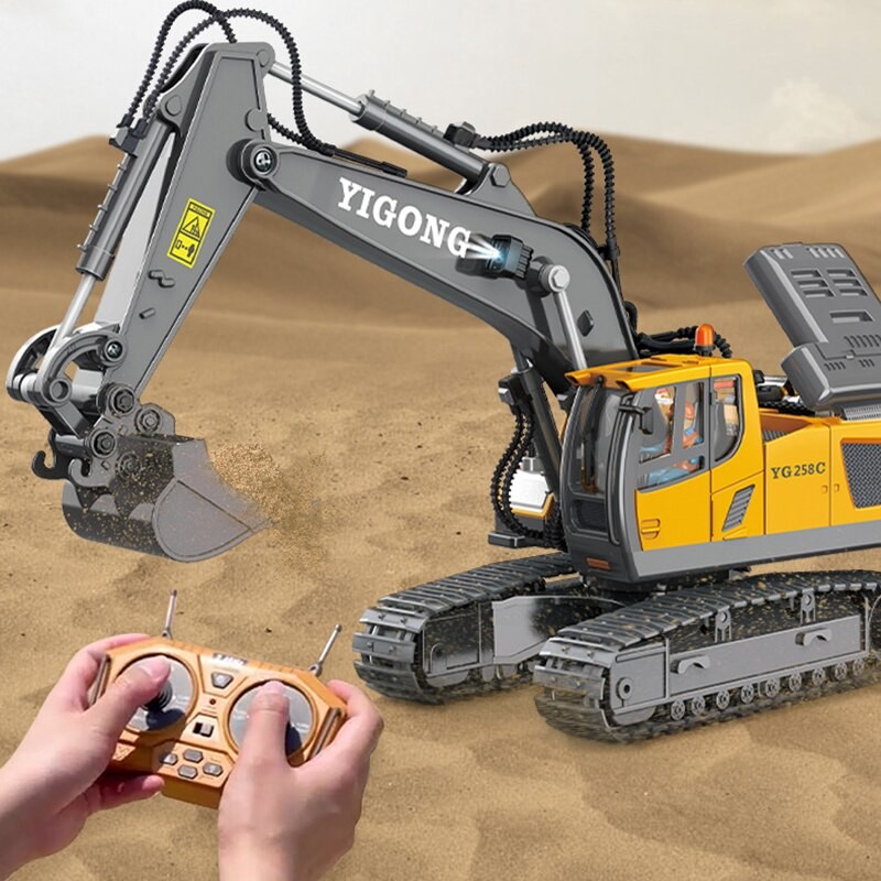 RC Construction Vehicle Toys - Remote Control Excavator, Dump Truck, Bulldozer
