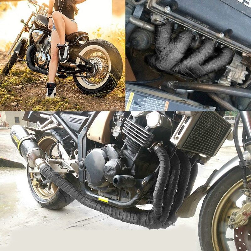15m Exhaust Header Wrap+6 Stainless Steel Ties