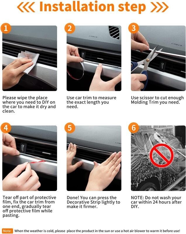 Car Chrome Styling Moulding Trim Strip 15mm x 5M