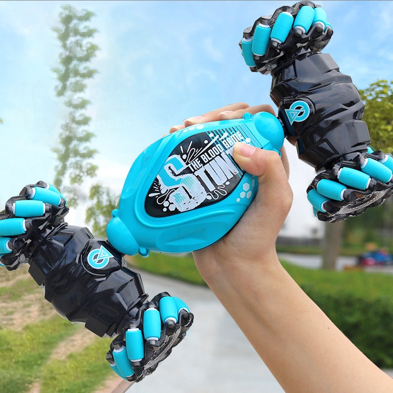 4WD RC Drift Car with Music and LED Lights - Gesture Control Spray Stunt Car