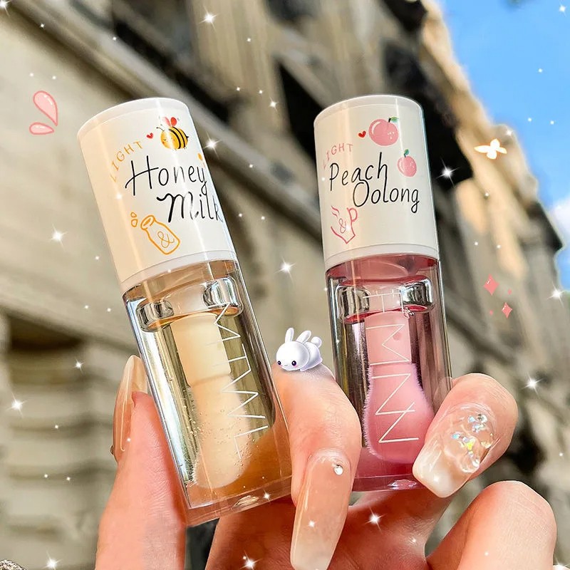 Peach Milk Honey Lip Oil  Relieves Dryness, Moisturizing Lip Gloss