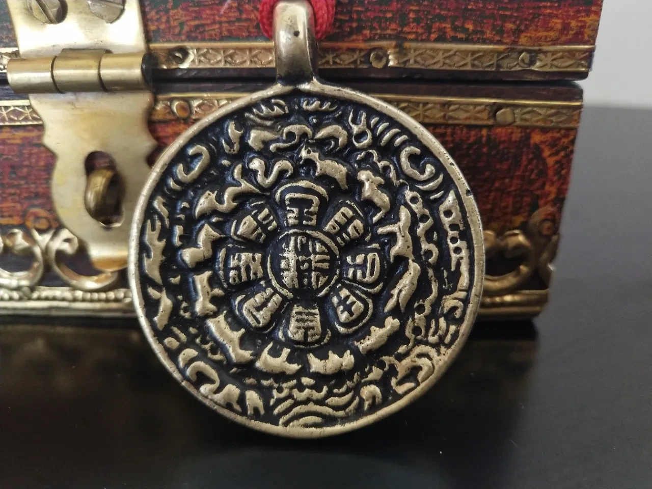 Amulet Waist Tag Pendant Tibetan The Eight Auspicious Symbols Car Copper Pendant