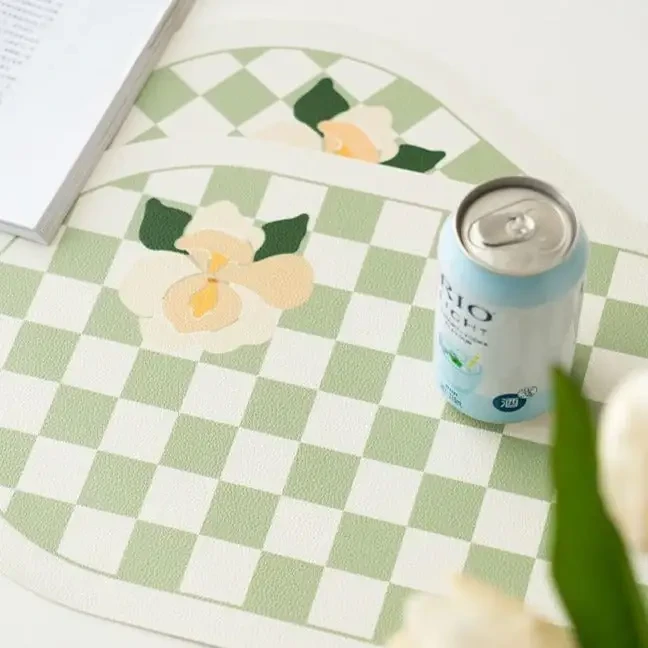 Nordic Heat Insulation Waterproof Oil-proof Leather Placemat