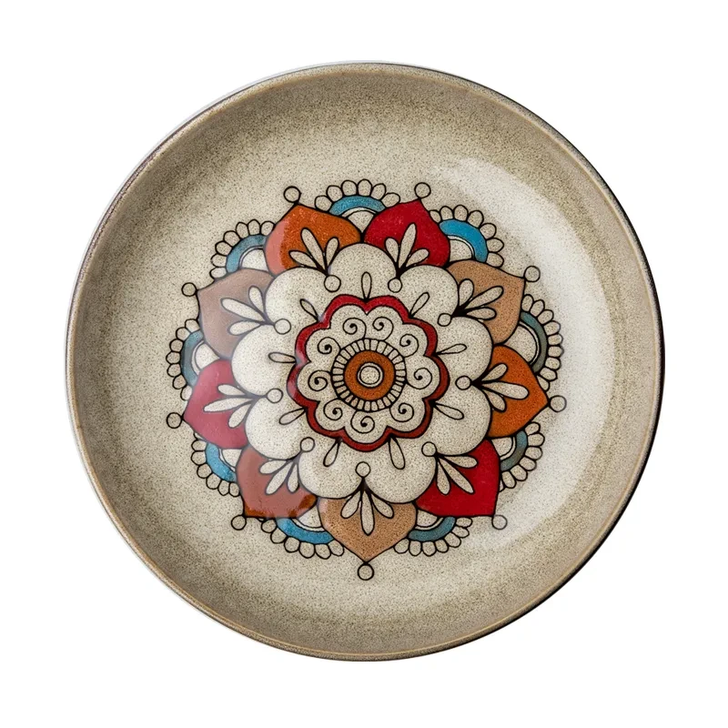 8-inch Round Ceramic Plate Creative Steak Western Cuisine Plate