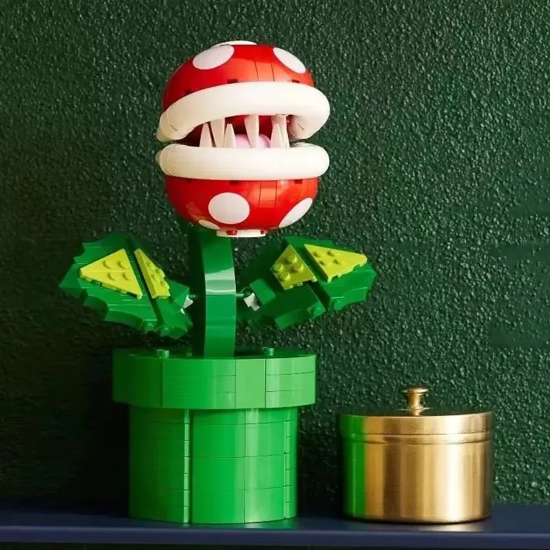 New Piranha Plant Set Building Blocks Game Model Home Decoration Assembling Toy