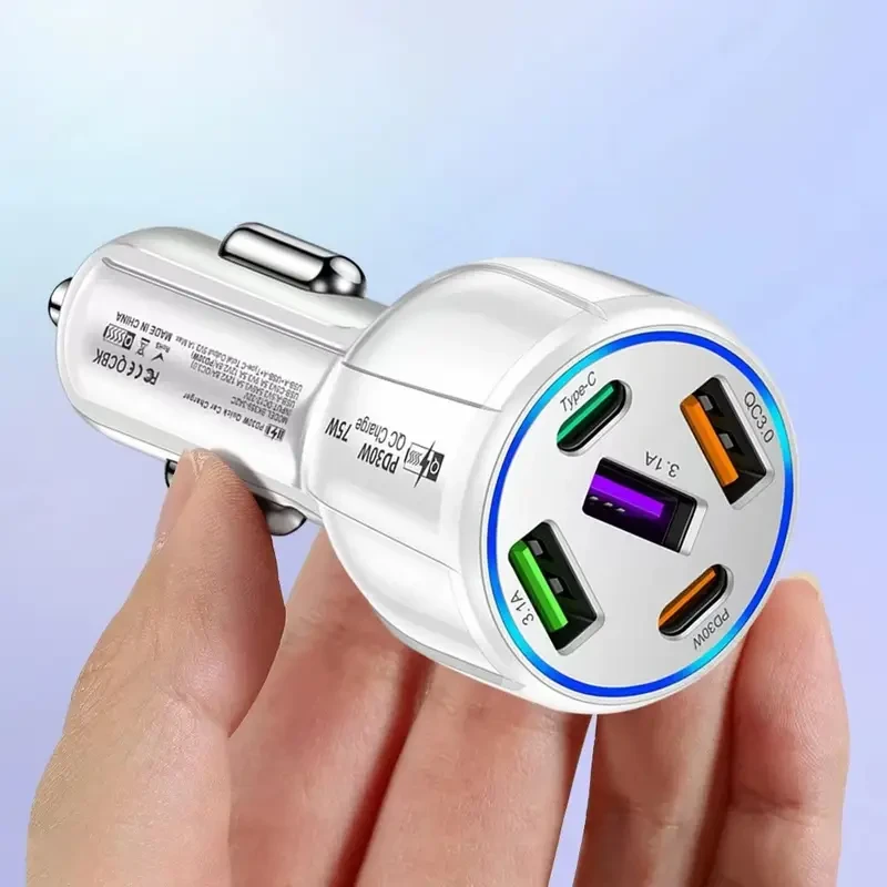 5-Port USB PD Quick Car Adapter Charger