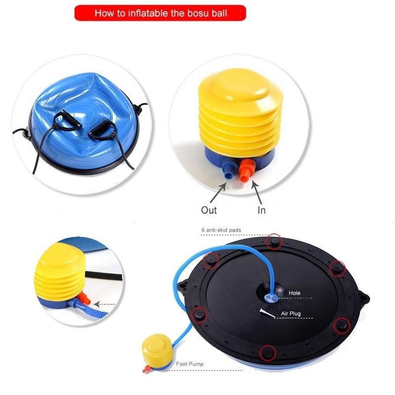 Yoga Balance Trainer Ball with Resistance Bands