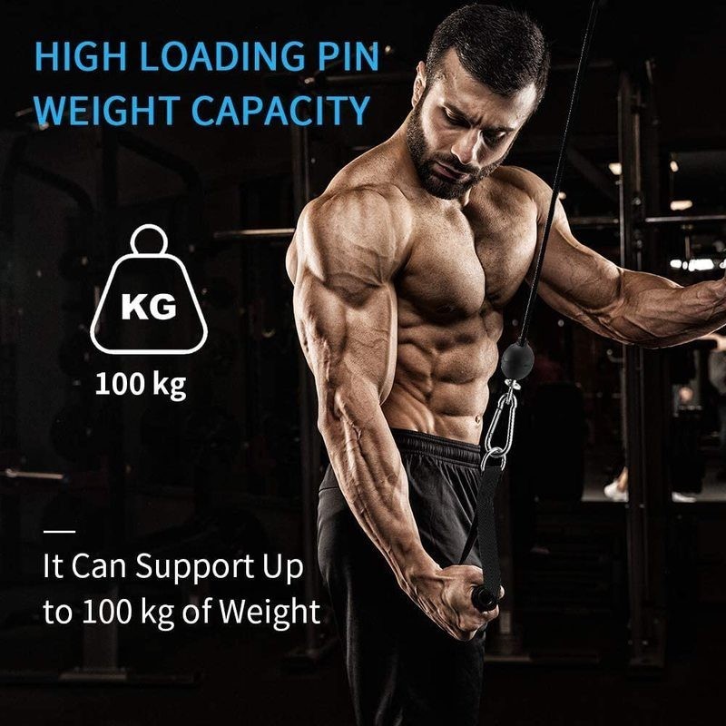 Fitness Pulley Cable System Biceps Triceps Home Gym Strength Training